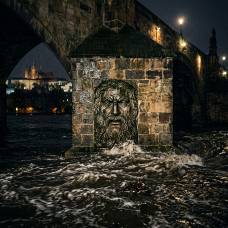 Kamenný Bradáč a varování před velkou vodou