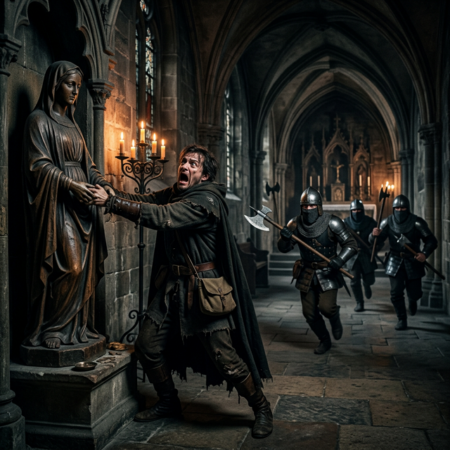 Uťatá zlodějská ruka u vstupu kostela sv. Jakuba