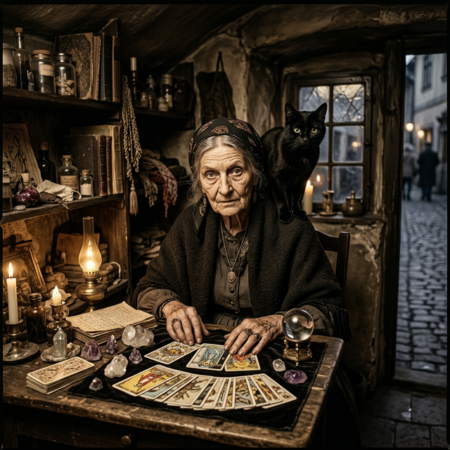 Věštkyně ze Zlaté uličky a kočka Korálek