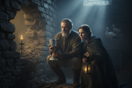 O kalichu a čápech