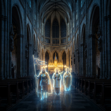 Když se katedrála brání: Půlnoční průvod svatých