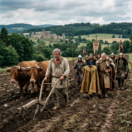 Knížecí soud kněžny Libuše a poselstvo do Stadic
