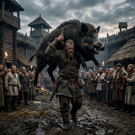 Silný Bivoj, divoký kanec a přízeň krásné Kazi