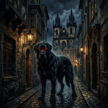 Přízračný černý pes z Haštalské ulice